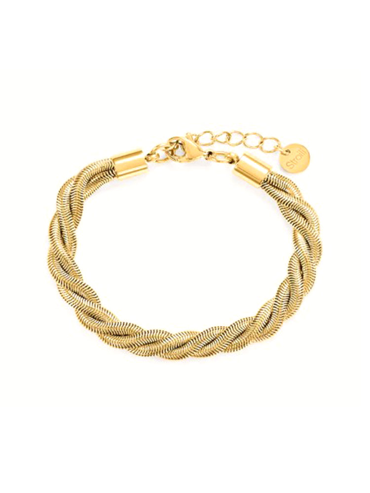 BRACCIALE DONNA IN ACCIAIO DORATO A CORDA STROILI