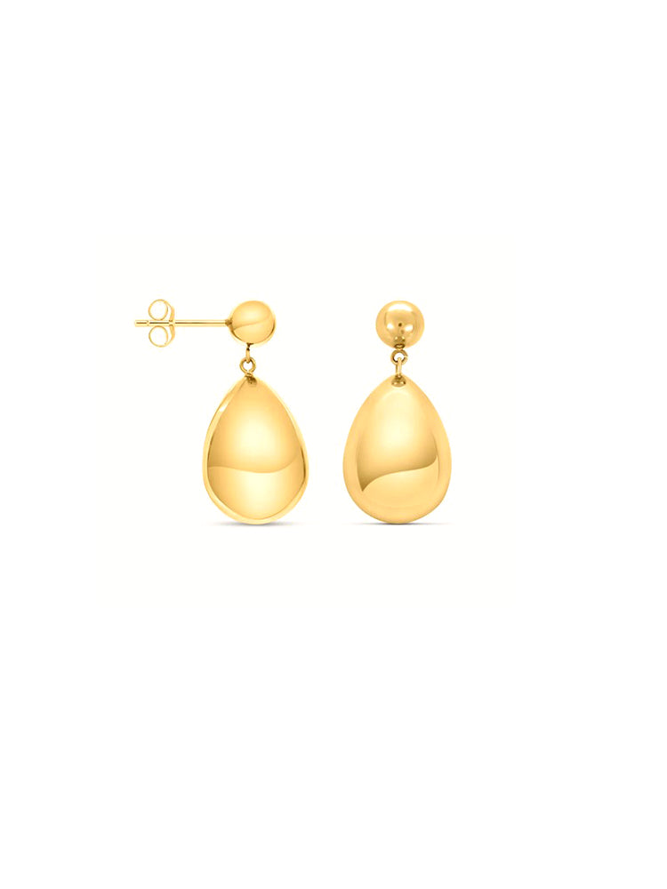 ORECCHINI DONNA PENDENTI A GOCCIA IN ACCIAIO DORATO STROILI
