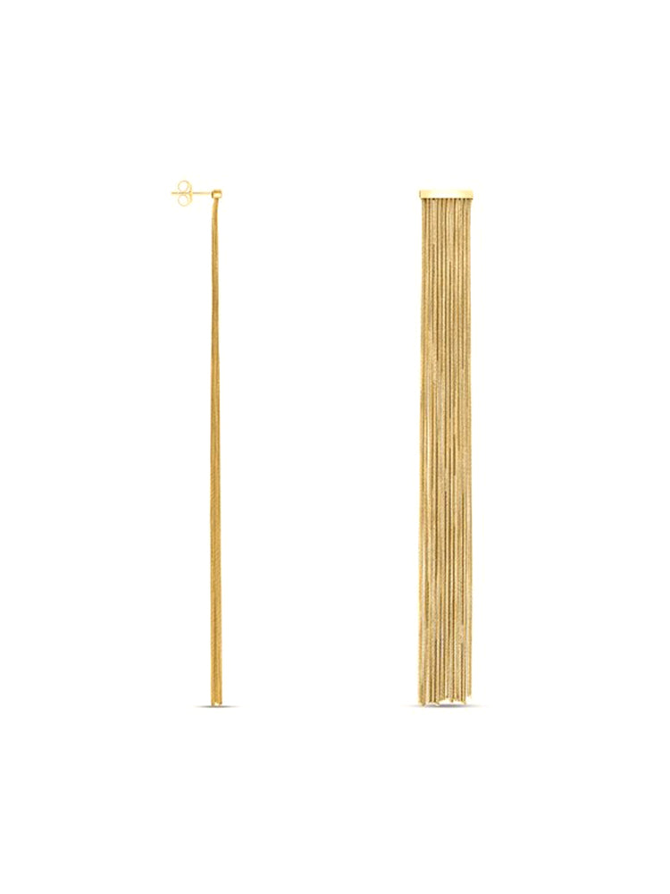 ORECCHINI DONNA PENDENTI MULTIFILO IN ACCIAIO DORATO STROILI