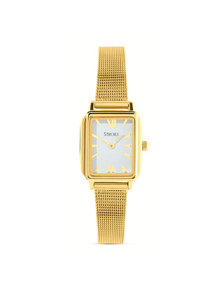 OROLOGIO DONNA RETTANGOLARE DORATO STROILI