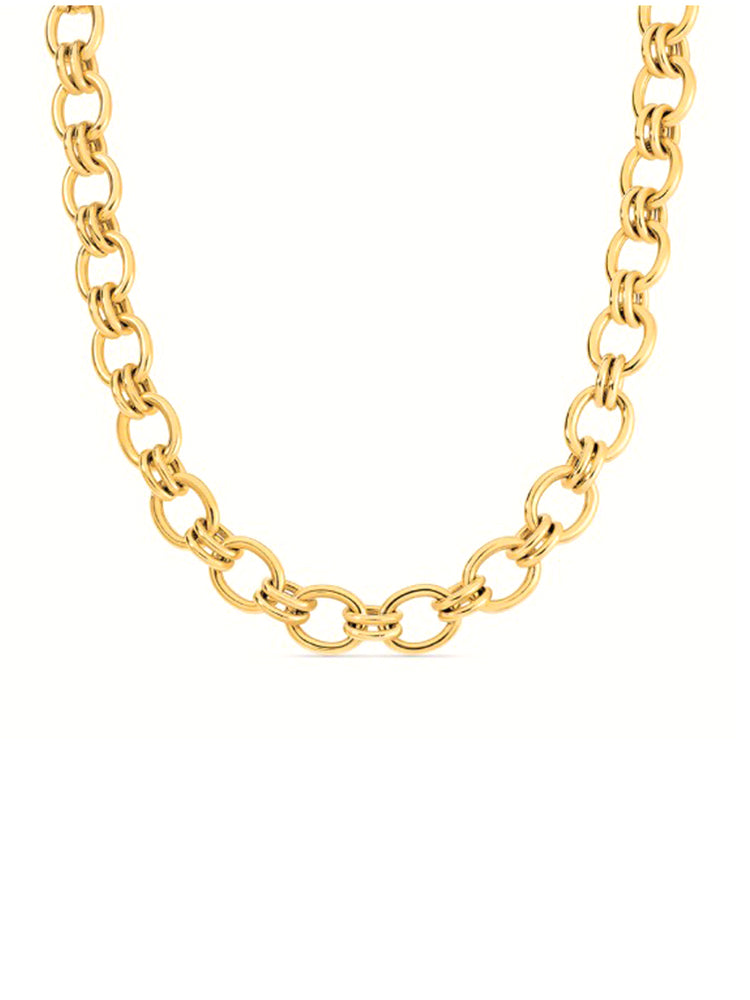 COLLANA DONNA IN ACCIAIO DORATO A CATENA STROILI