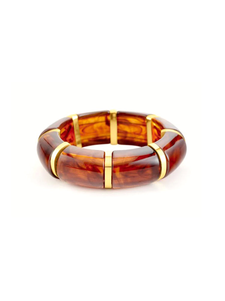 BRACCIALE DONNA BANGLE IN ACRILICO MARRONE STROILI