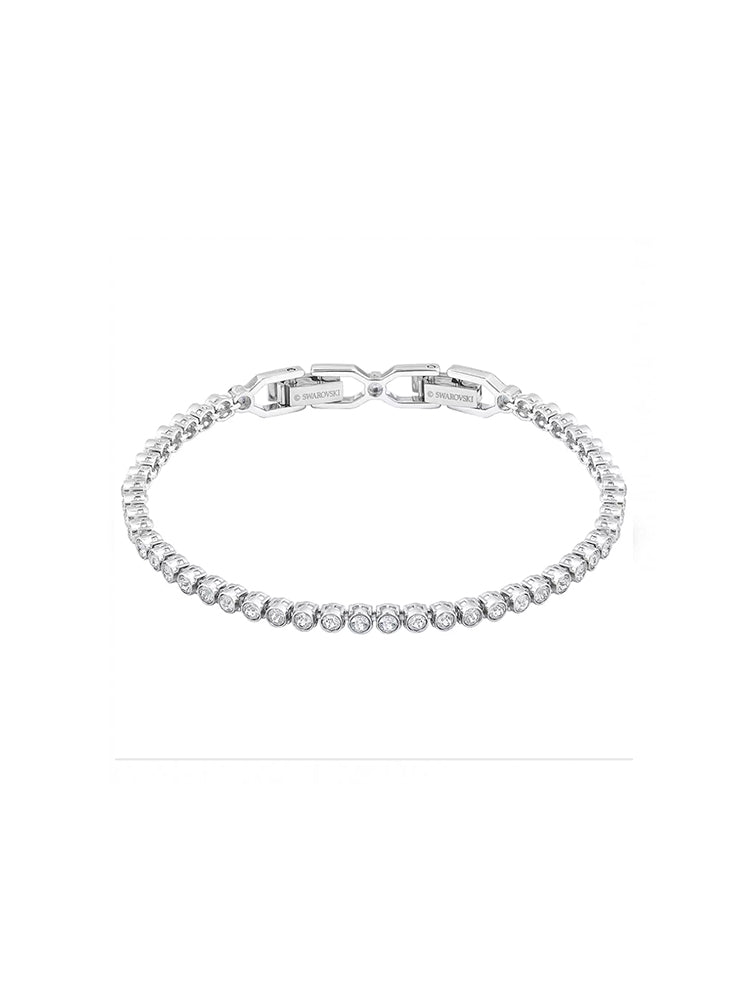 BRACCIALE DONNA, EMILY, TENNIS  BIANCO, SWAROVSKI
