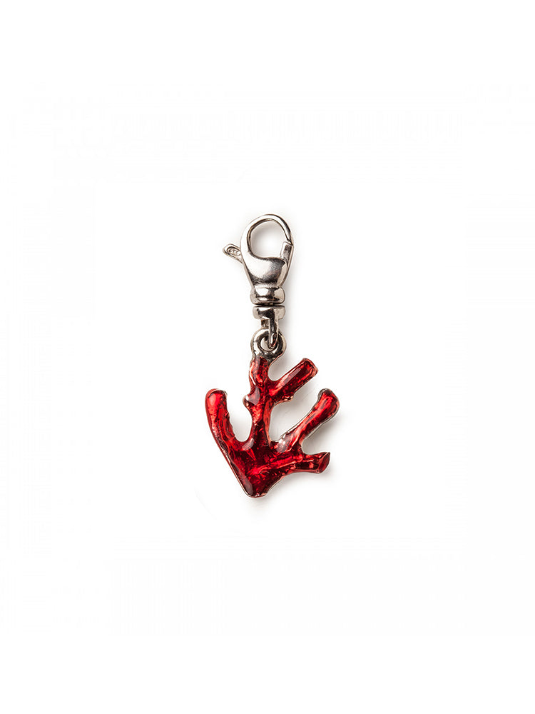 CHARM - CORALLO - COLOR RODIO ISOLA BELLA