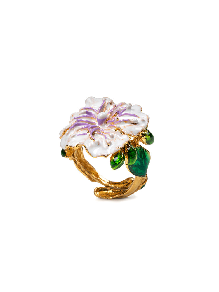 ANELLO DONNA - FIORE DI CAPPERO - DORATO ISOLA BELLA