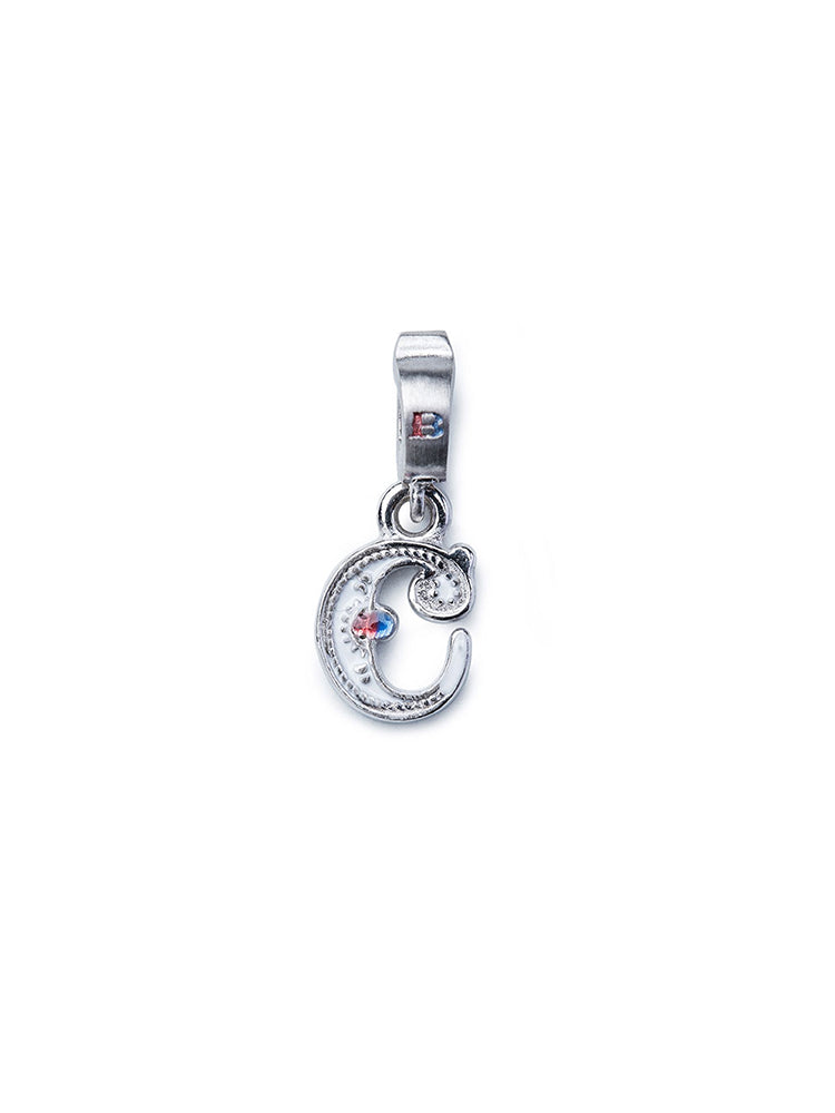 CHARM - LETTERA C - COLOR RODIO ISOLA BELLA