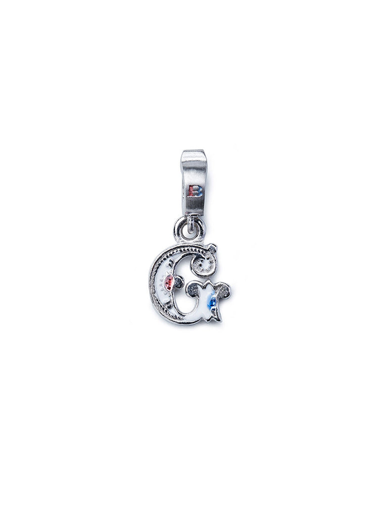 CHARM - LETTERA G - COLOR RODIO ISOLA BELLA