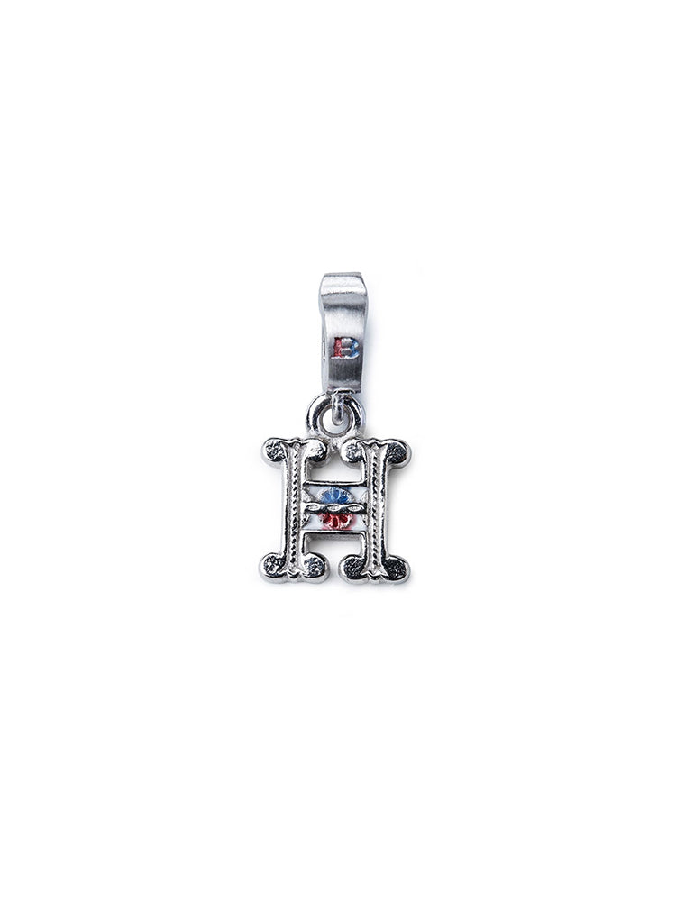 CHARM - LETTERA H - COLOR RODIO ISOLA BELLA