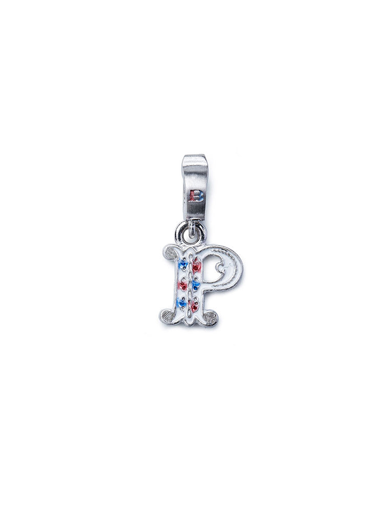 CHARM - LETTERA P - COLOR RODIO ISOLA BELLA