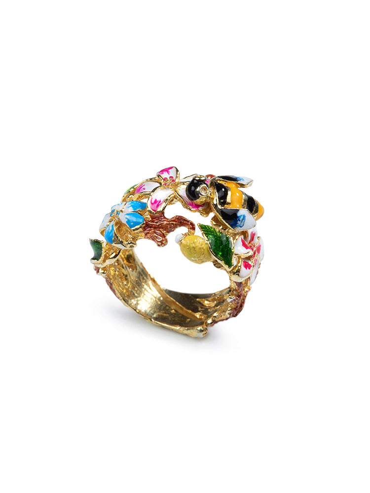 ANELLO DONNA - GIARDINO SEGRETO APE - DORATO ISOLA BELLA