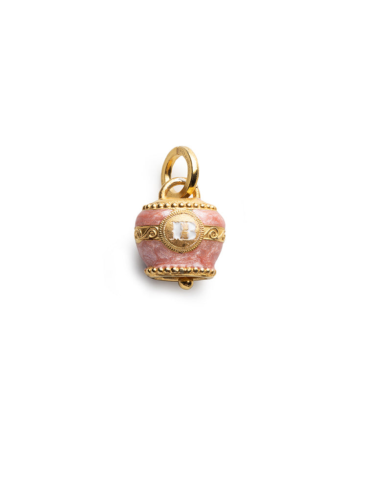 CHARM DONNA - CAMPANELLA - IN ARGENTO 925 PLACCATO ORO E SMALTI ISOLA BELLA