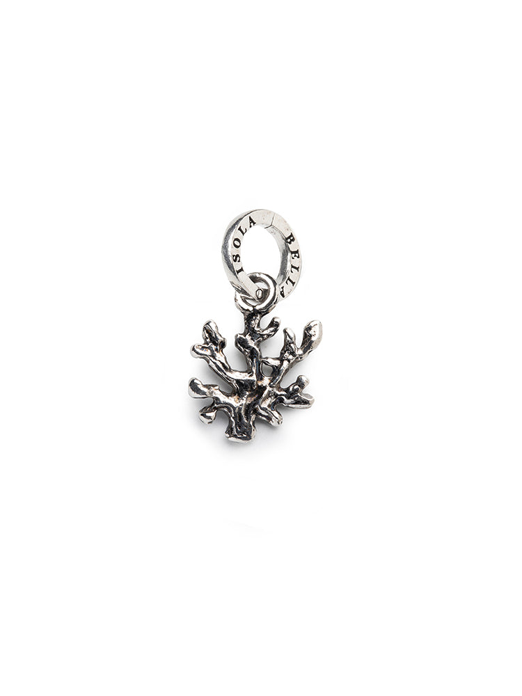 CHARM DONNA - CORALLO - IN ARGENTO 925 PLACCATO RUTENIO ISOLA BELLA