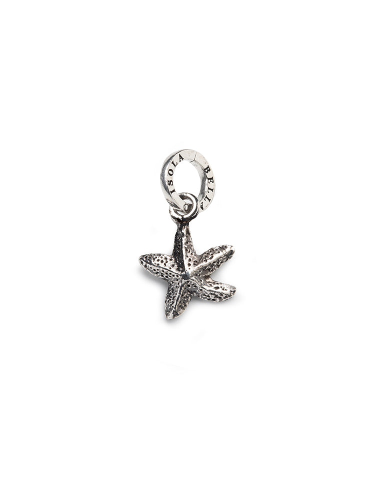 CHARM DONNA - STELLA MARINA - IN ARGENTO 925 PLACCATO RUTENIO ISOLA BELLA