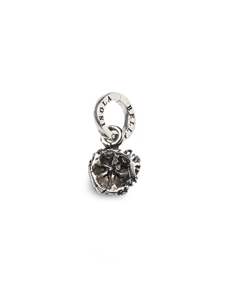 CHARM DONNA - RICCIO ACULEI - IN ARGENTO 925 PLACCATO RUTENIO ISOLA BELLA