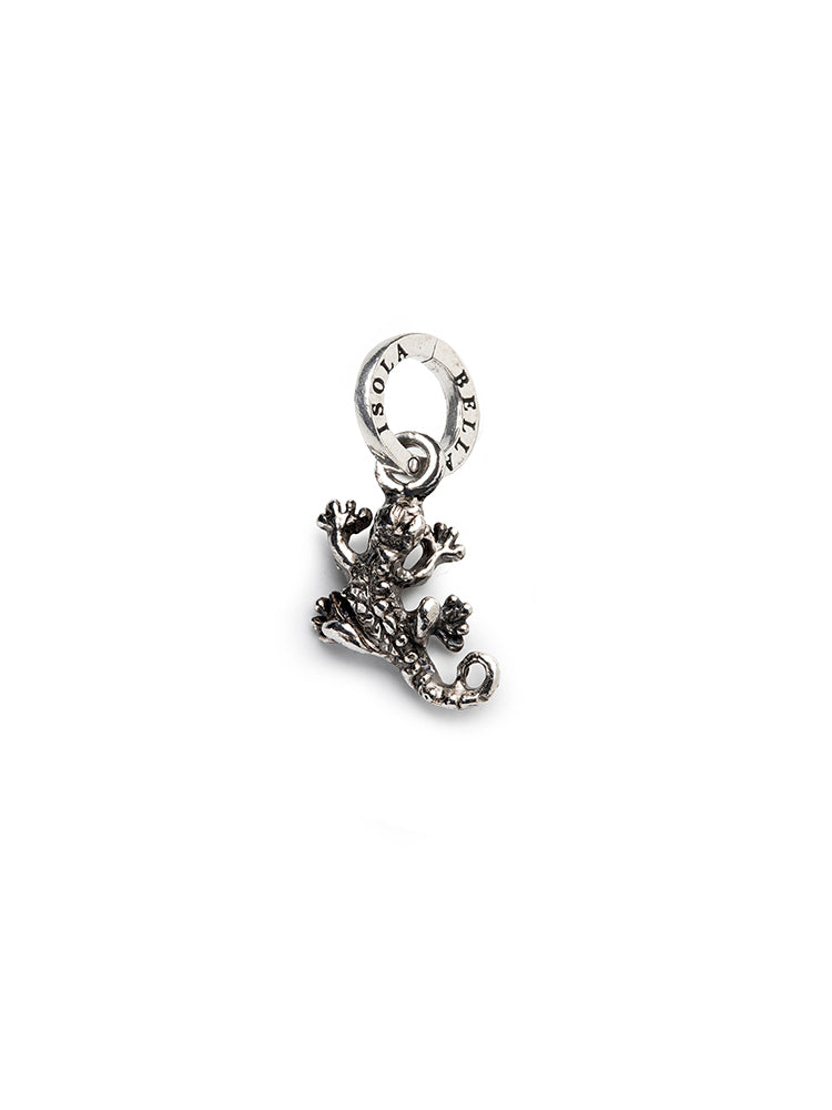 CHARM DONNA - GECO - IN ARGENTO 925 PLACCATO RUTENIO ISOLA BELLA