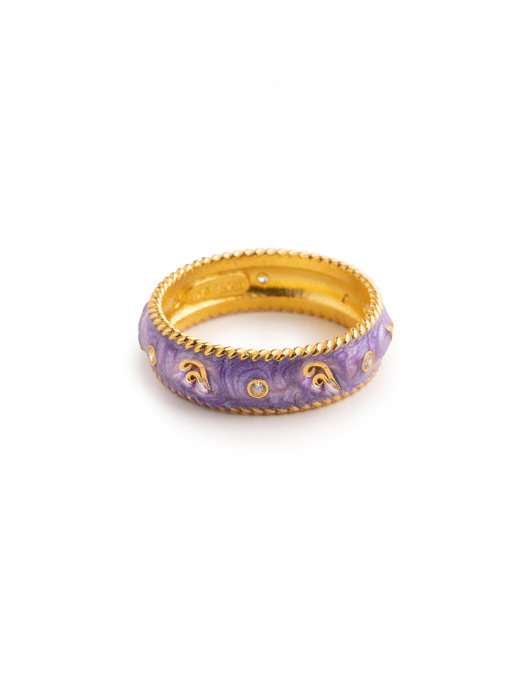 ANELLO DONNA FASCIA PICCOLA ONDA LAPILLI ISOLA BELLA