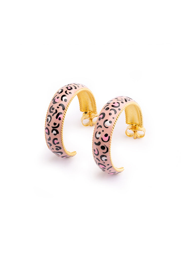 ORECCHINI DONNA BOCCOLE ANIMALIER LEOPARDATE ISOLA BELLA