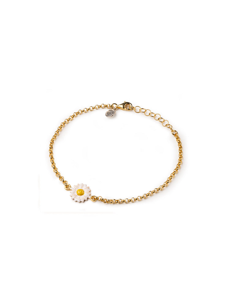 BRACCIALE DONNA ROLO' MARGHERITA IN ARGENTO PLACCATO ORO E SMALTI ISOLA BELLA