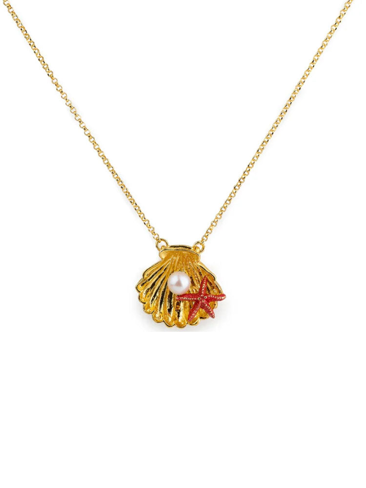 COLLANA DONNA CON CONCHIGLIA, STELLA E PERLA ISOLA BELLA