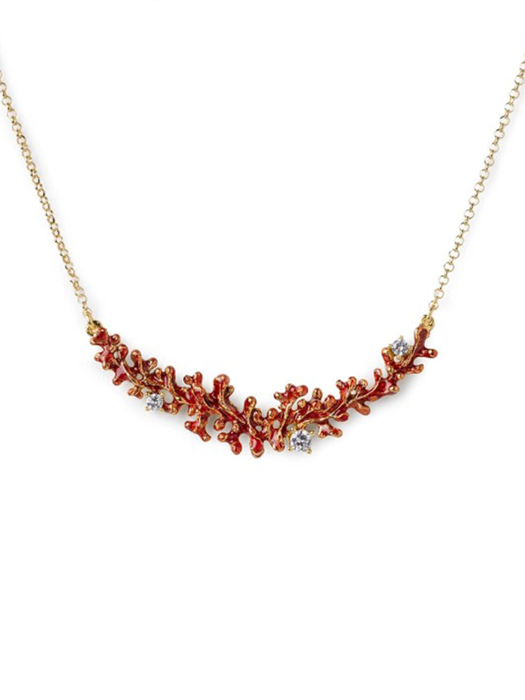 COLLANA DONNA MINI COLLIER CORALLO SMALTATA ISOLA BELLA