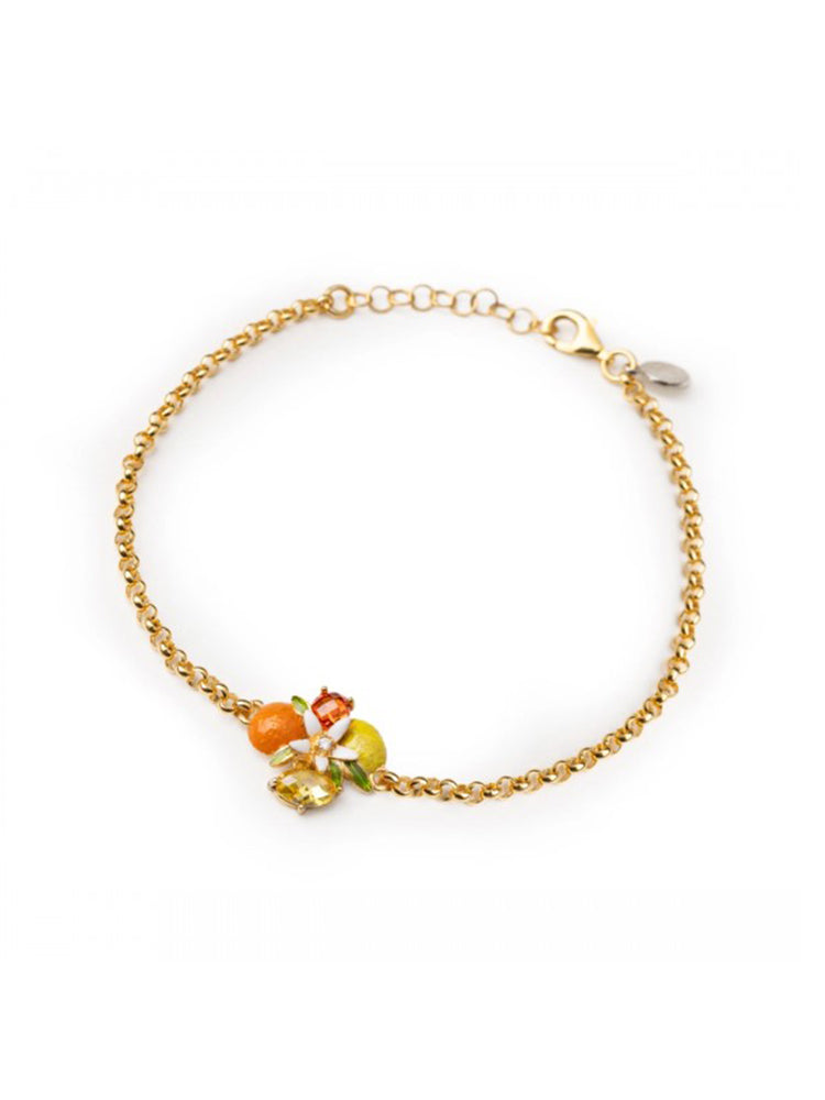 BRACCIALE DONNA ROLO' FIORI DI ZAGARA IN ARGENTO DORATO ISOLA BELLA