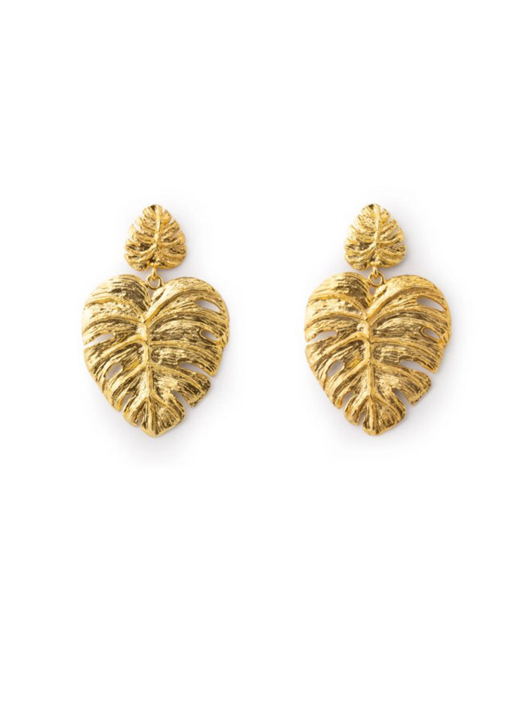 ORECCHINI DONNA GOLD MONSTER A FOGLIA PENDENTI ISOLA BELLA