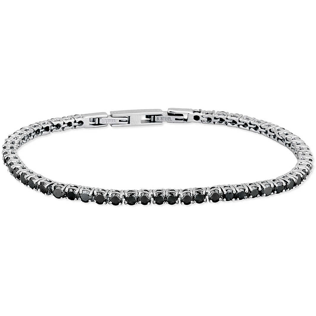 BRACCIALE UOMO TENNIS NERO 2JEWELS