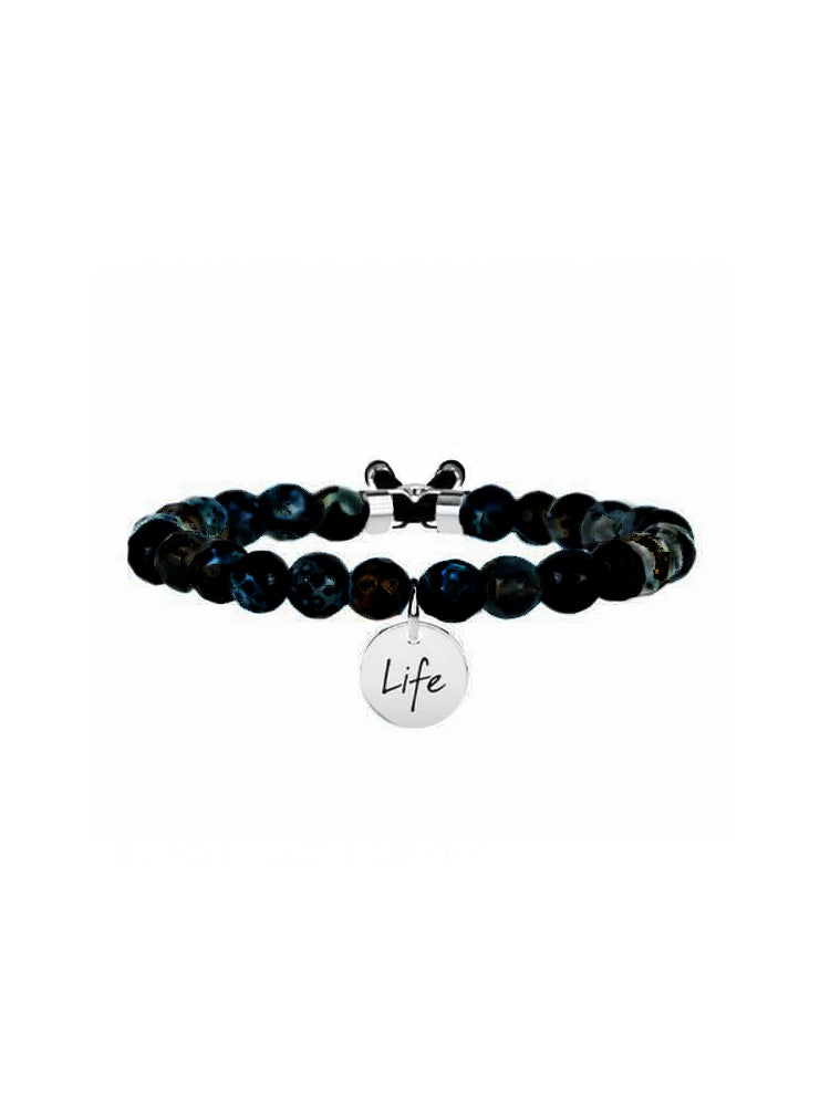 BRACCIALE DONNA SYMBOLS - AGATA NERA - ELEGANZA KIDULT
