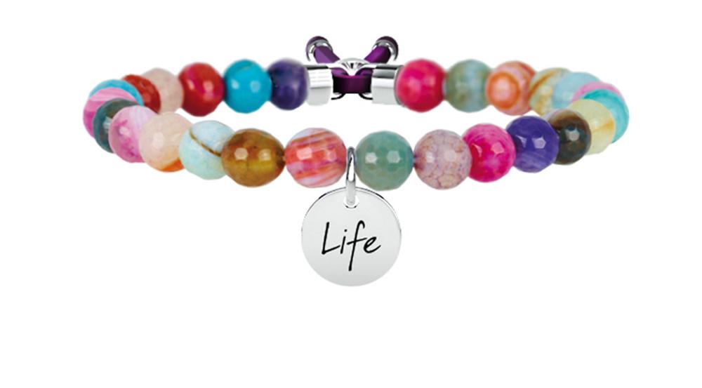 BRACCIALE DONNA SYMBOLS - AGATA MULTICOLOR - FANTASIA KIDULT
