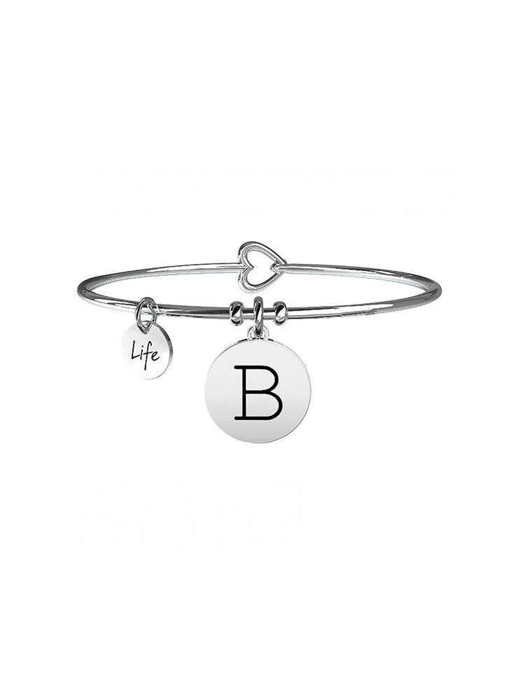 BRACCIALE DONNA SYMBOLS - LETTERA B - SILVER  KIDULT
