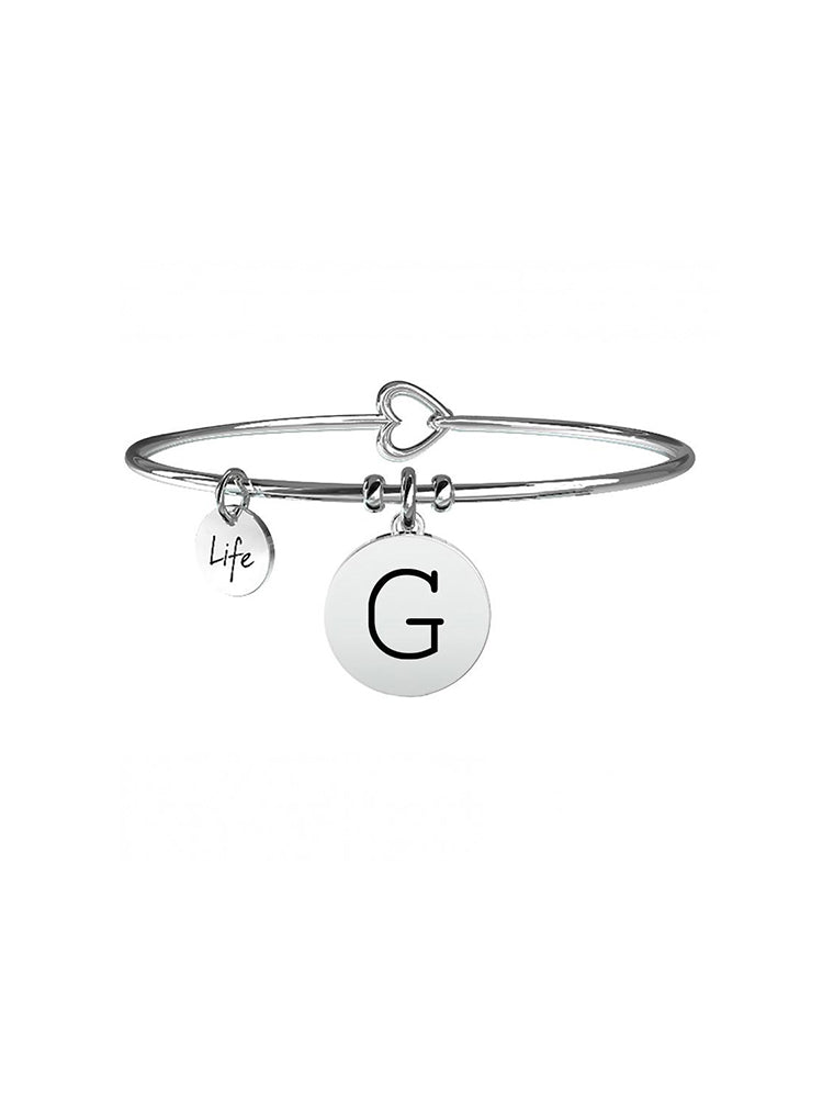 BRACCIALE DONNA SYMBOLS - LETTERA G - SILVER KIDULT