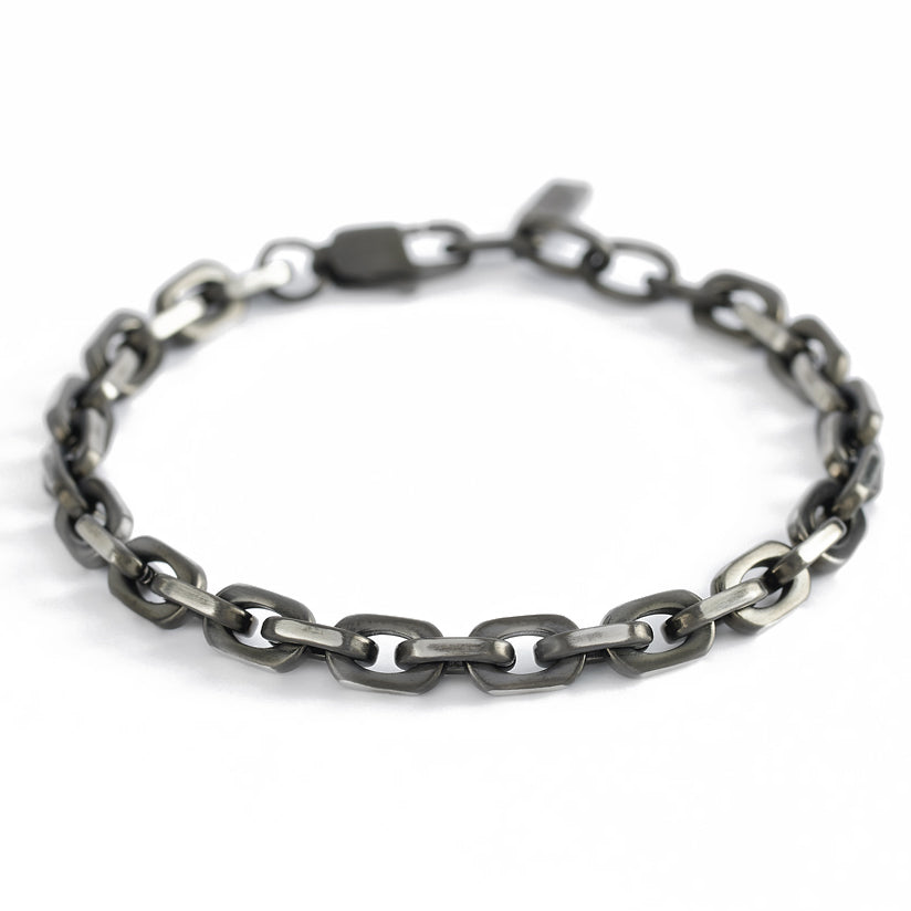 BRACCIALE UOMO IN ACCIAIO PVD GUN METAL 2JEWELS