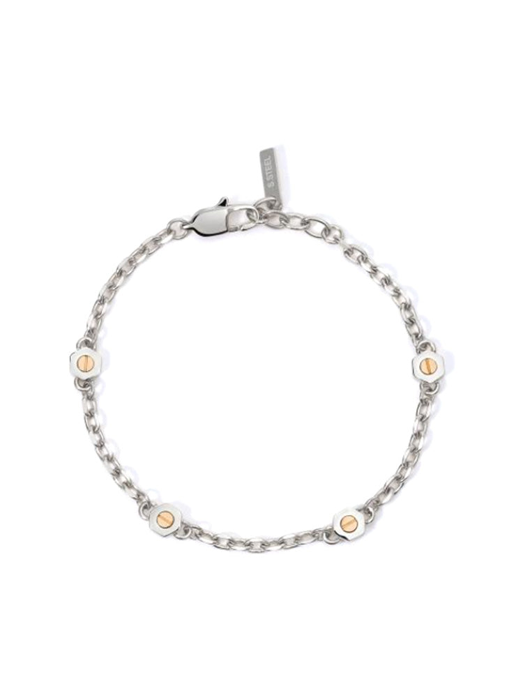 BRACCIALE UOMO IN ACCIAIO CON DETTAGLI DORATI 2JEWELS