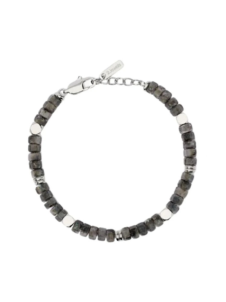 BRACCIALE UOMO IN ACCIAIO CON LABRADORITE 2JEWELS