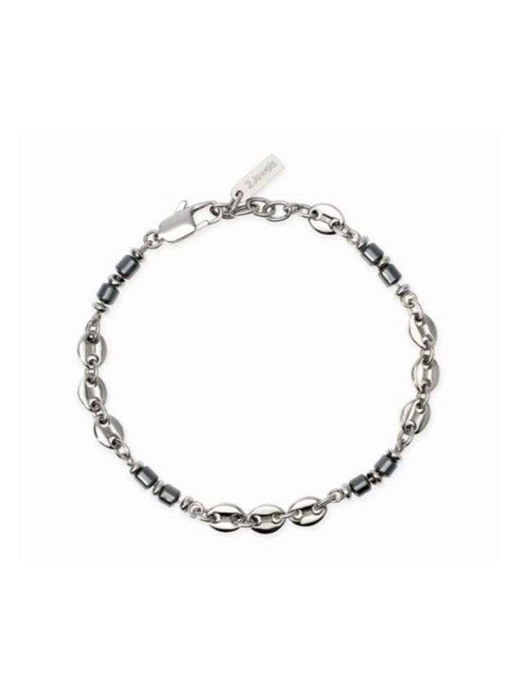 BRACCIALE UOMO IN ACCIAIO A CATENA CON EMATITE JEWELS