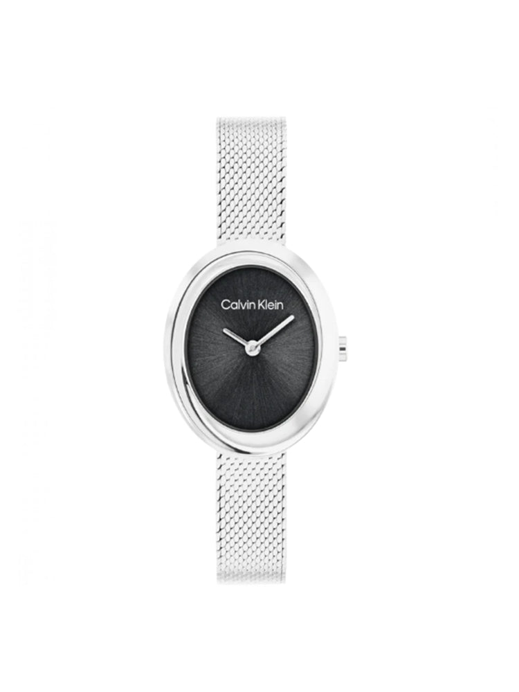 OROLOGIO DONNA CON CASSA OVALE E CINTURINO IN MAGLIA MILANO CALVIN KLEIN