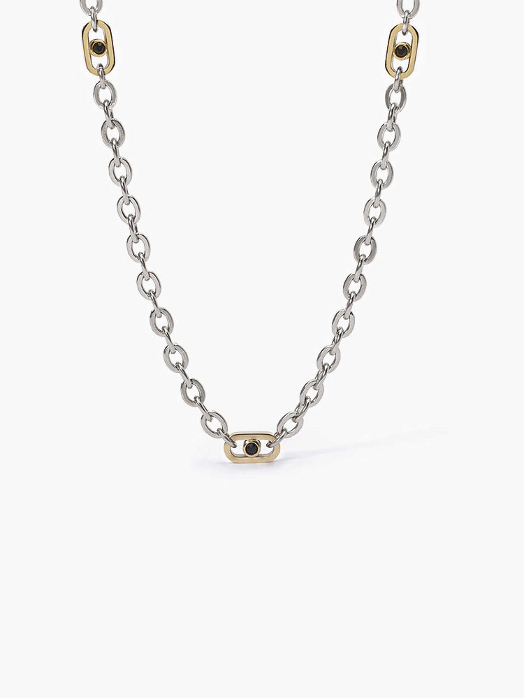 COLLANA UOMO A CATENA BLACKSTAR IN ACCIAIO E PVD GOLD 2JEWELS