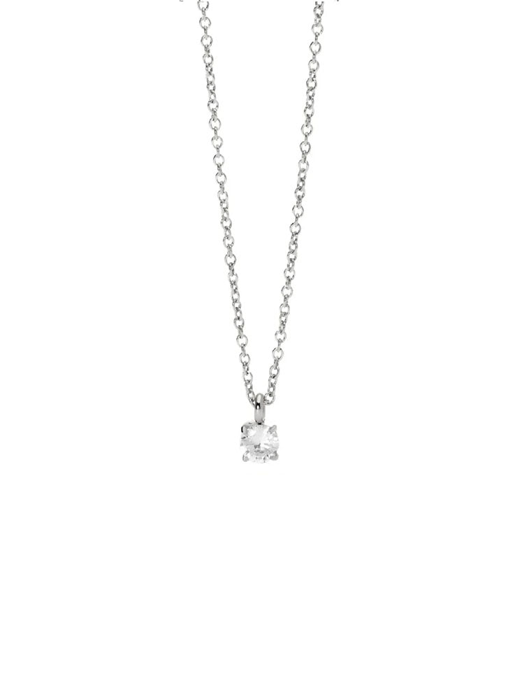 COLLANA DONNA UOMO IN ACCIAIO PUNTO LUCE CON ZIRCONE BIANCO PENDENTE 2JEWELS