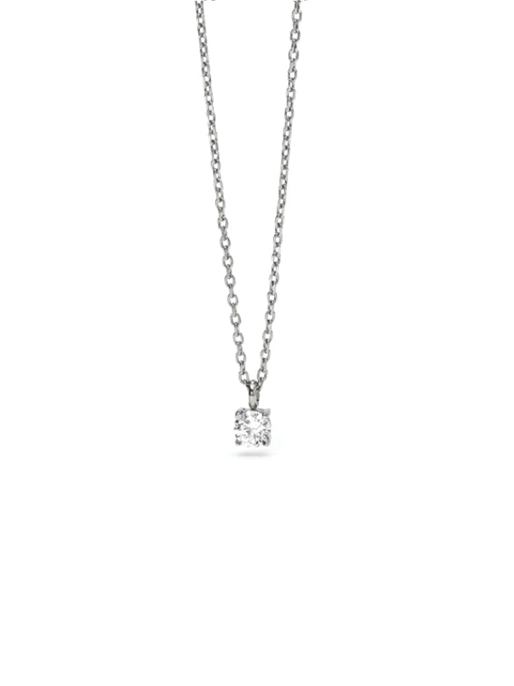 COLLANA UOMO PUNTO LUCE IN ACCIAIO CON ZIRCONE BIANCO 2JEWELS