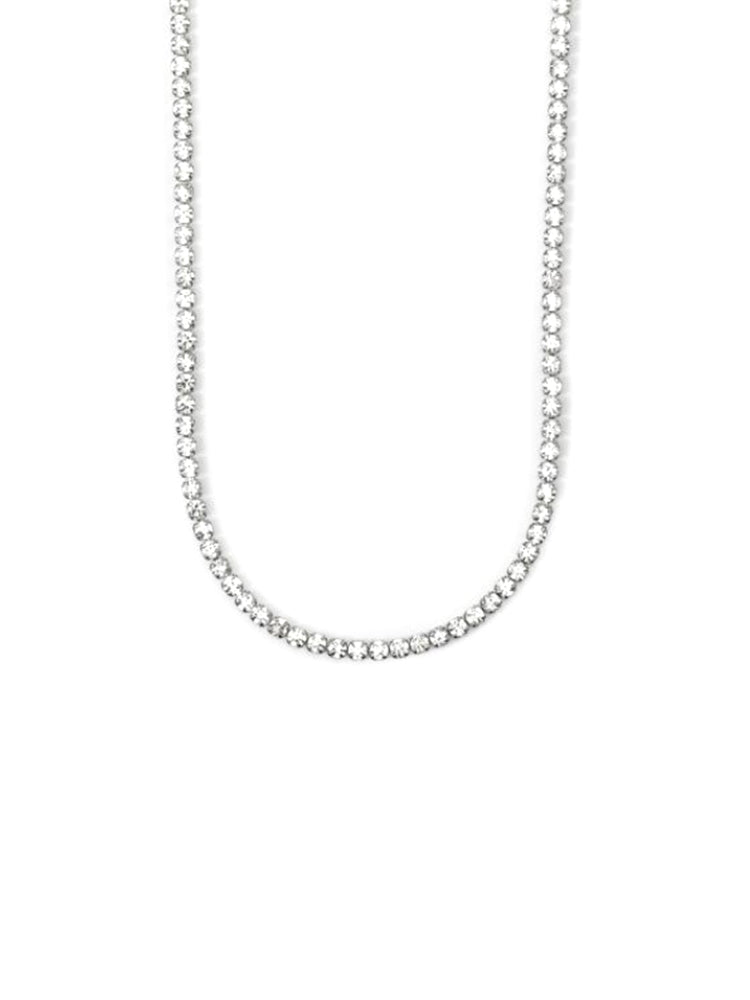 COLLANA UOMO TENNIS IN ACCIAIO E CRISTALLI BIANCHI 2JEWELS