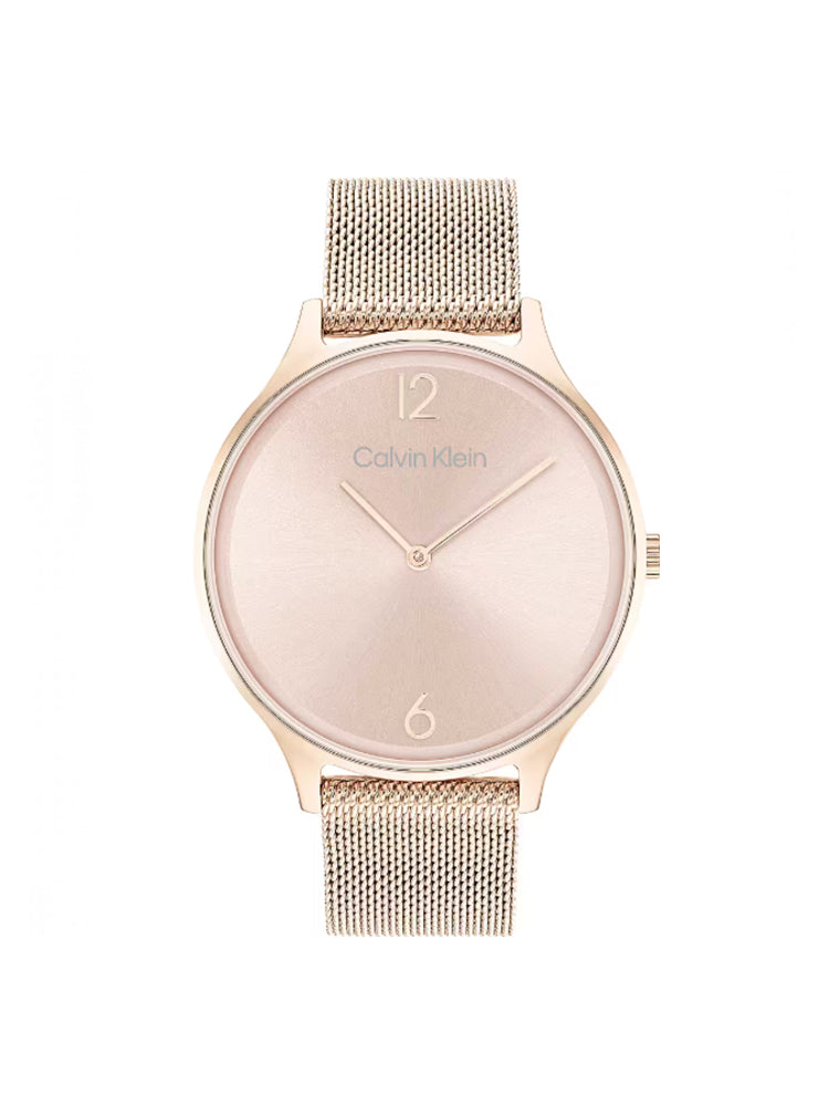 OROLOGIO DONNA IN ACCIAIO ROSATO CON MAGLIA MILANO CALVIN KLEIN