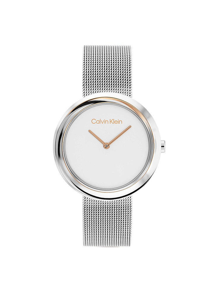 OROLOGIO DONNA SOLO TEMPO SILVER MAGLIA MILANO SCULPTURAL CALVIN KLEIN