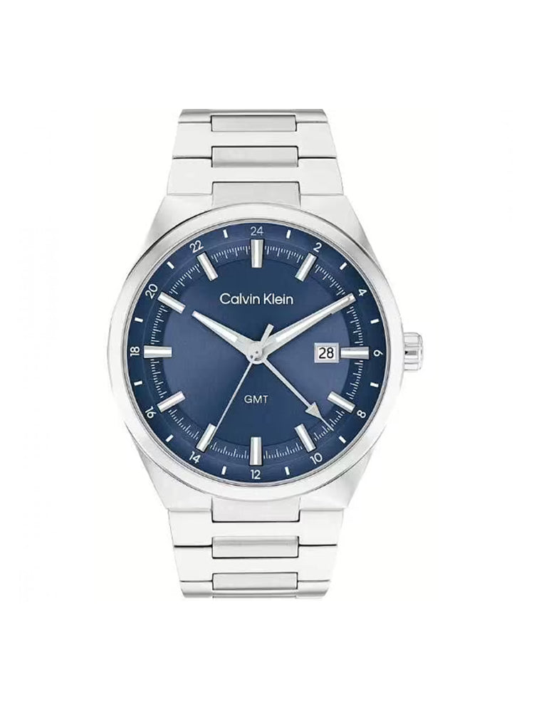 OROLOGIO UOMO IN ACCIAIO SOLO TEMPO CON QUADRANTE BLU CALVIN KLEIN