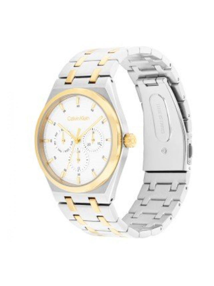 OROLOGIO UOMO IN ACCIAIO BICOLORE ORO MULTIFUNZIONA CALVIN KLEIN