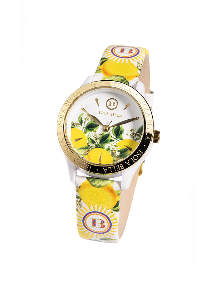 OROLOGIO DONNA EASY LIMONI SOLO TEMPO CASSA ACCIAIO PLC 34 MM CINTURINO IN PELLE ISOLA BELLA