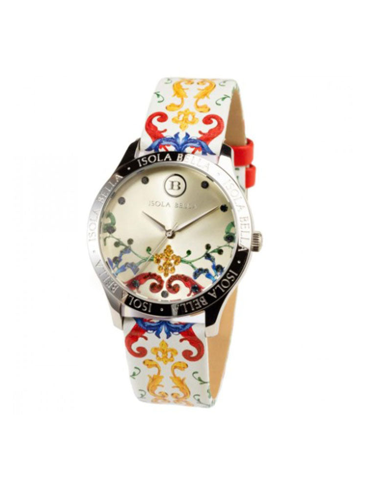 OROLOGIO DONNA SOLO TEMPO GIGLIO CON CINTURINO IN POLIURETANO ISOLA BELLA