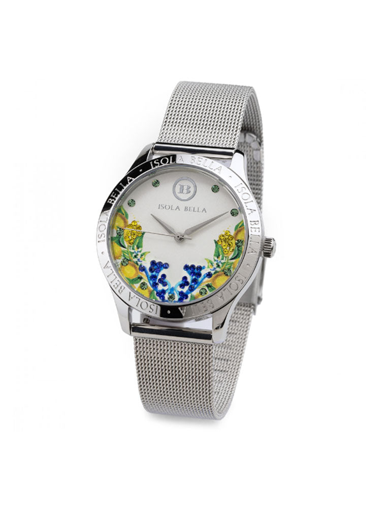 OROLOGIO DONNA LIMONI IN ACCIAIO CON MAGLIA MILANO ISOLA BELLA