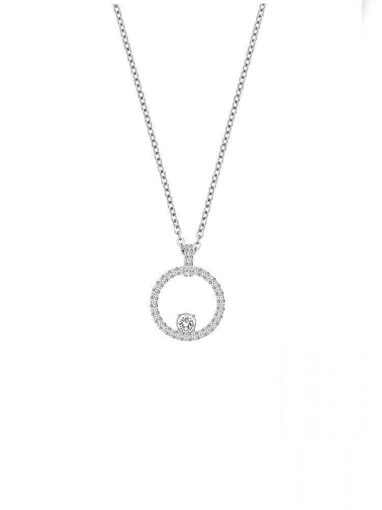COLLANA DONNA CREATIVITY CIRCLE, CON PENDENTE BIANCO, SWAROVSKI