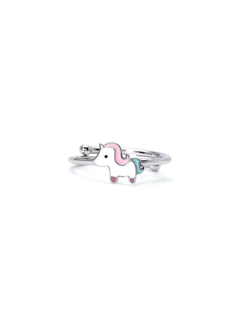 ANELLO BIMBA IN ARGENTO CON UNICORNO UNICORNO MAGICO MABINA GIOIELLI