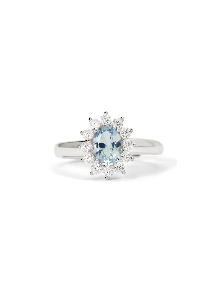 ANELLO DONNA COOL OR RÉTRO? CON ACQUAMARINA SINTETICA OVALE MABINA GIOIELLI